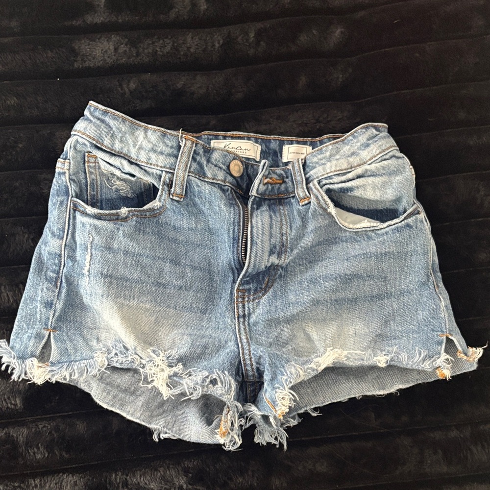 KanCan Distressed Blue Jean Shorts